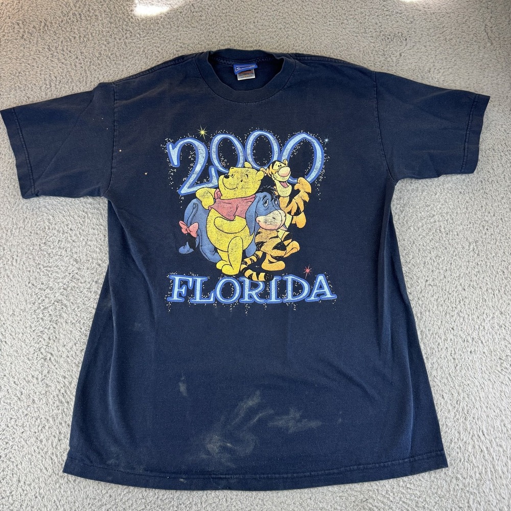 Vintage Winnie the Pooh Shirt Mens Large Disney Florida Tigger Eeyore 2000 00s‎